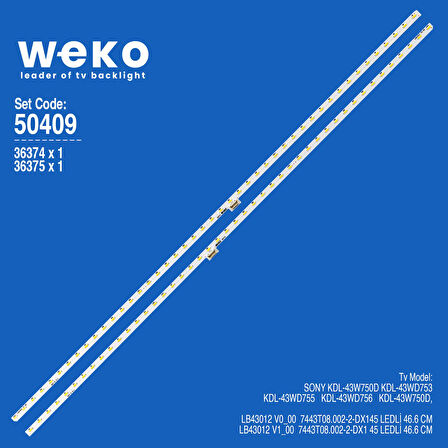 5409 36374X1 36375X1 LB43012 2 ADET LED BAR