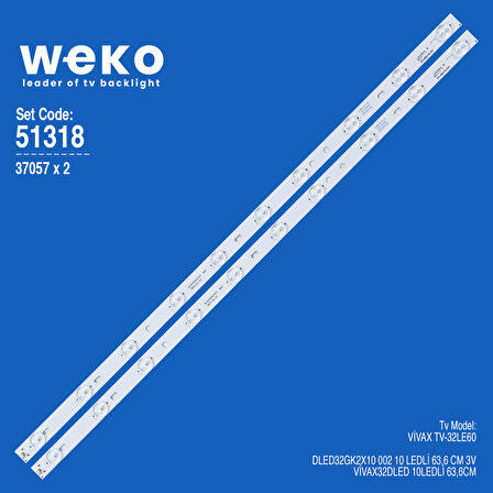 6318 37057X2 DLED32GK2X10 002 2 ADET LED BAR