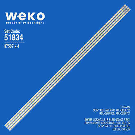 6834 37507X4 SLED 090907 REV.1 RUNTK4339TP 4 ADET LED BAR
