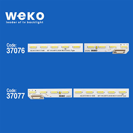 6342 37076X1 37077X1 65 V16 ART3 2435/4 REV 0,9 6 L/R-TYPE 2 ADET LED BAR