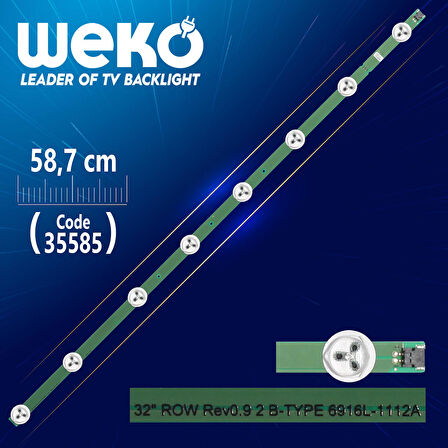 32 ROW REV0.9 2 B-TYPE 6916L-1112A - 8 LEDLİ 58.7 CM -