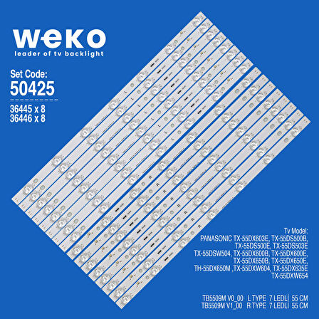 5425 36445X8 36446X8 TB5509M V0_00 16 ADET LED BAR