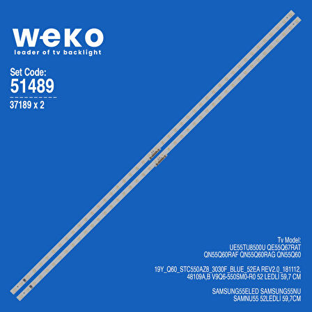 6489 37189X2 19Y_Q60_STC550AZ8_3030F_BLUE_52EA REV2.0_181112 2 ADET LED BAR