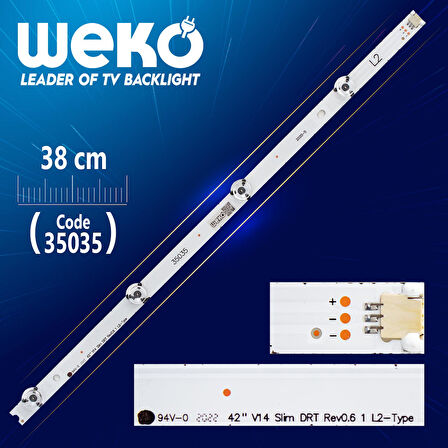 42 V14 SLİM DRT REV0.6 1 L2-TYPE - 6916L-1684A - 38 CM 4 LEDLİ -