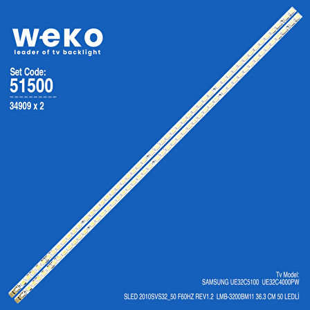 6500 34909X2 SLED 2010SVS32_50 F60HZ REV1.2 LMB-3200BM11 2 ADET LED BAR