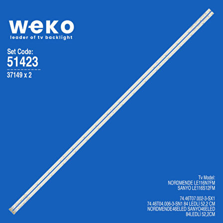 6423 37149X2 74.46T07.002-3-SX1 74.46T04.006-3-SN1 2 ADET LED BAR