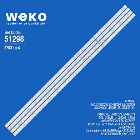 6298 37031X4 LED42D15-01 3034201520V 4 ADET LED BAR