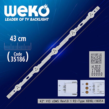 42 V13 CDMS REV1.0 1 L2-TYPE - 6916L-1404A - 43 CM 5 LEDLİ -
