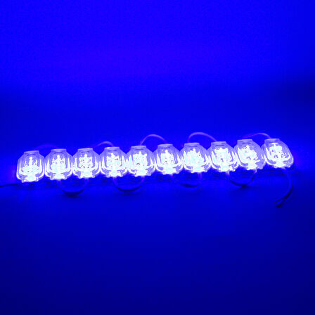12V 0.6W MAVİ 2835 65X25 MM IP65 120LM 160 DERECE MODÜL LED
