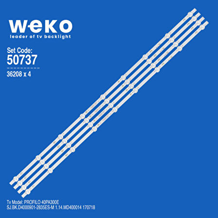 5707 36208X4 SJ.BK.D4000901-2835ES-M 1.14.MD400014 170718 4 ADET LED BAR