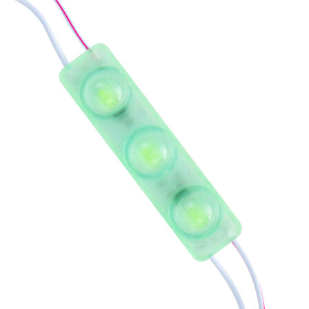 MODÜL LED 12V 1.5W YEŞİL YANIP SÖNEN PARLAK TEK RENK 2835 69X16 MM IP65 160-180LM 160 DERECE