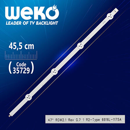 47 ROW2.1 REV0.7 1 R2-TYPE - 6916L-1175A/6916L-1360A - 45.5 CM 4 LEDLİ -