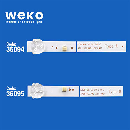 5580 36094X1 36095X1 K320WDX A2 4708-K320WD-A2113N11 2 ADET LED BAR