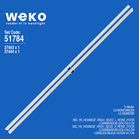 6784 37443X1 37444X1 SSC_HS_HC500EQF_VKGA1_60LED_L/R 2 ADET LED BAR
