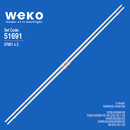 6691 37001X2 S2Q6-550SM0-R0 2 ADET LED BAR TWO COLOR