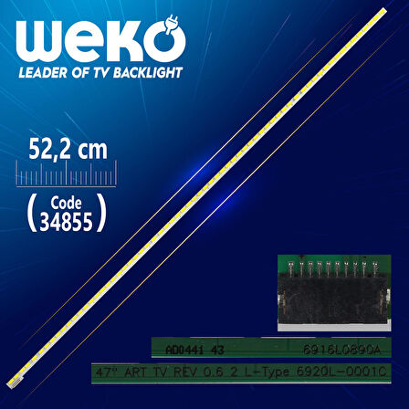 47 ART TV REV 0.6 2 L-TYPE 6920L-0001C 52.2 CM 63 LEDLİ - SOKETSİZ