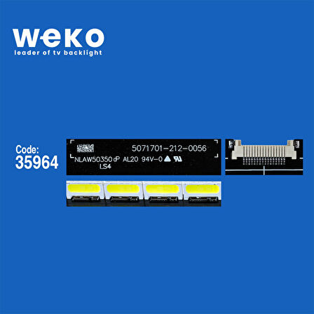 6176 35964X3 NLAW50350 AL2 94V-0 5052901-452-0666 3 ADET LED BAR