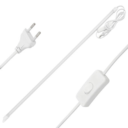 PWR-6929 220V-12W 80-90 LM 72 LED 60 CM ANAHTARLI BEYAZ KASA SEYYAR ÇUBUK LED