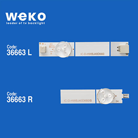 5692 36663X3 IC-D-HWBJ40D660 9P84 3 ADET LED BAR 6 PARÇA