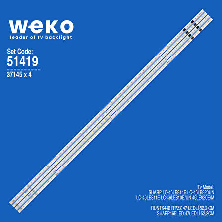 6419 37145X4 RUNTK4461TPZZ 4 ADET LED BAR
