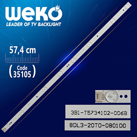 3BL-T5734102-005B - 8DL3-20T0-080100 - DY-01 - 57.4 CM 8 LEDLİ -