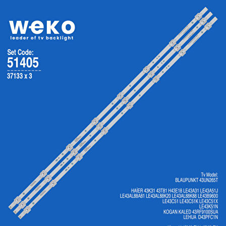 6405 37133X3 06-43F9-SMC3030-0D22-3X8-W12-190826-B 3 ADET LED BAR