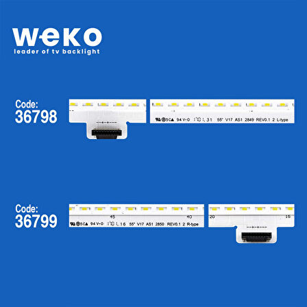 5994 36798X1 36799X1 55 V17 AS1 2849 REV0.1 2 L/R TYPE 2 ADET LED BAR