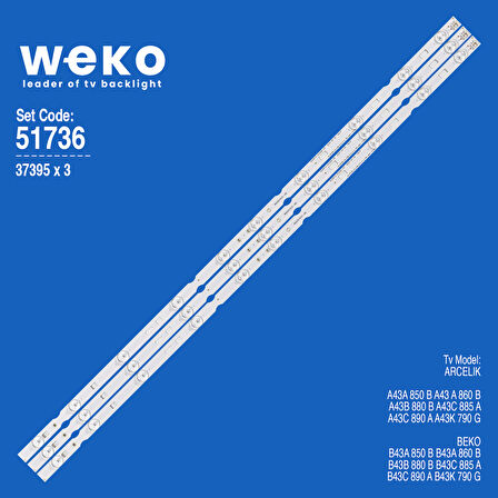 6736 37395X3 SE43D10-ZC22AG-03 10S1P 3 ADET LED BAR
