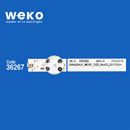 6098 36267X4 SVK420AJ1_WICOP_7LED_REV03_20170504 4 ADET LED BAR