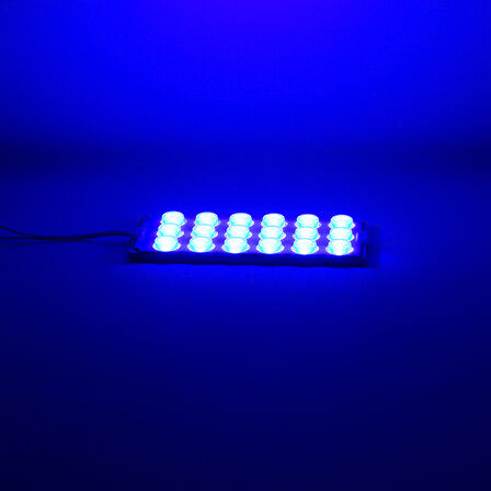 MODÜL LED 12V 6W MAVİ 18 LEDLİ YANIP SÖNEN 2Lİ PAKET 13960-2835