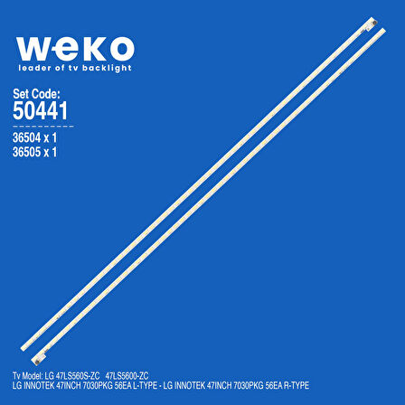 5441 36504X1 36505X1 LG INNOTEK 47INCH 7030PKG 56EA 2 ADET LED BAR 5PİN