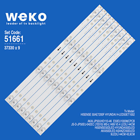 6661 37330X9 JS-D-JP50EU-042EC MS-L1469 V5 9 ADET LED BAR