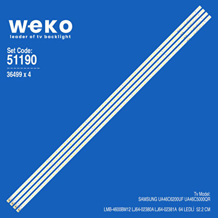 6190 36499X4 LMB-4600BM12 LJ64-02380A LJ64-02381A 4 ADET LED BAR