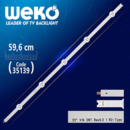 55 V14 DRT REV0.0 1 R2-TYPE - 6916L-1450A - 59.6 CM 5 LEDLİ -