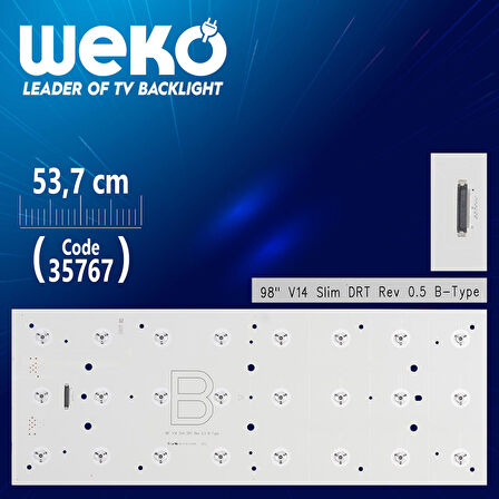 98 V14 SLİM DRT REV 0.5 B-TYPE - 53.7 CM 24 LEDLİ -