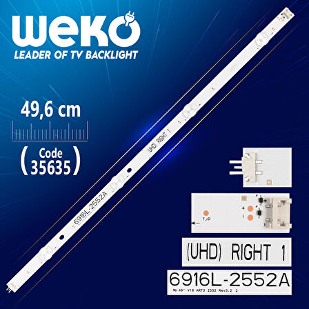 49 V16 ART3 2552 REV3.2 2 - RIGHT 1 - 49.6 CM 4 LEDLİ -