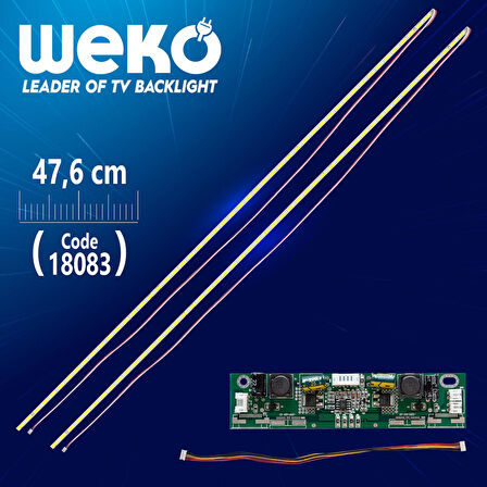43 E-LED 51 LEDLİ 476MM 360-450MA 51-54V ÇİFT LED+SÜRÜCÜ+KABLO TAKIM