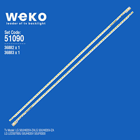 6090 36882X1 36883X1 V500DK1-KS2-TL/REM02 2 ADET LED BAR