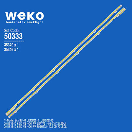 5333 35349X1 35346X1 2011SVS40_6.5K_V2_4CH_PV 2 ADET LED BAR