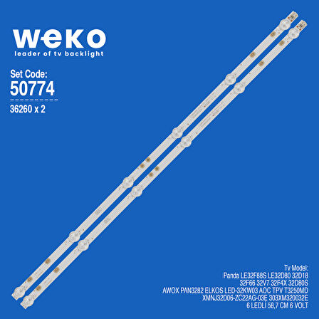 5774 36260X2 XMNJ32D06-ZC22AG-03E 303XM320032E 2 ADET LED BAR