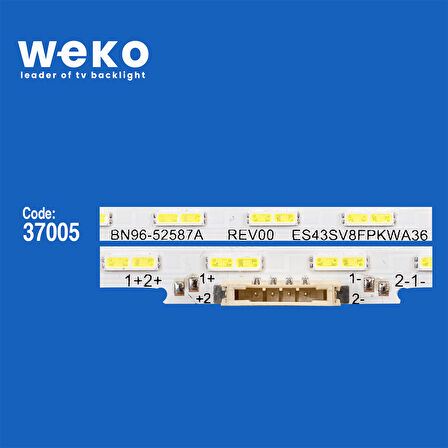 6539 37005X2 BN96-52587A REV00 ES43SV8FPKWA36 2 ADET LED BAR