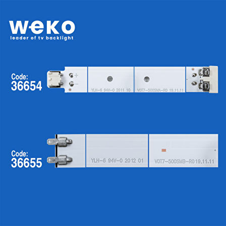 5663 36654X3 36655X3 JL.D500C1330-408 6 ADET LED BAR