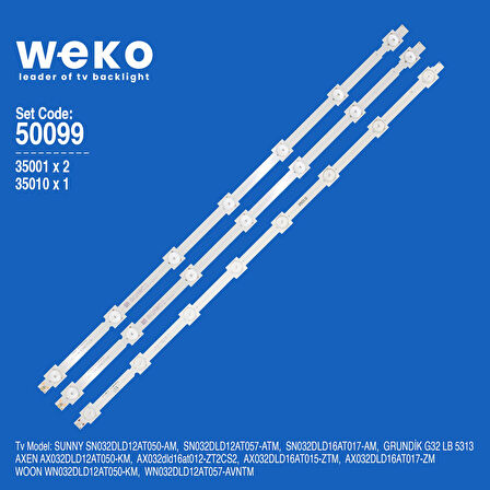 5099 35001X2 35010X1 TKD320022000-X2 3 ADET LED BAR