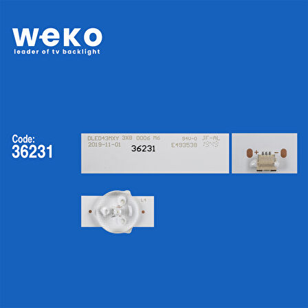 6752 36231X3 DLED43MXY 3X8 0006 M6 3 ADET LED BAR