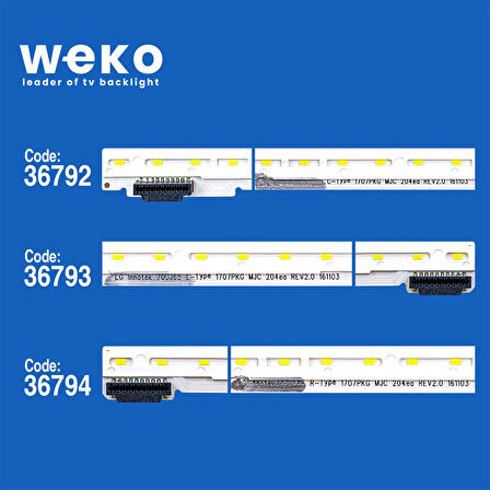 5990 36792X1 36793X1 36794X1LG INNOTEK 70UJ65 C/L/R TYPE 1707PKG MJC 204EA REV2.0 161103 3 ADET LED BAR