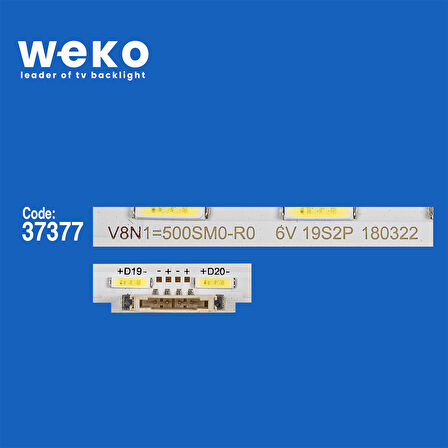 6720 37377X2 EPISTAR 50 NEW EDGE-38EA-180223-7020-ANODE 2 ADET LED BAR