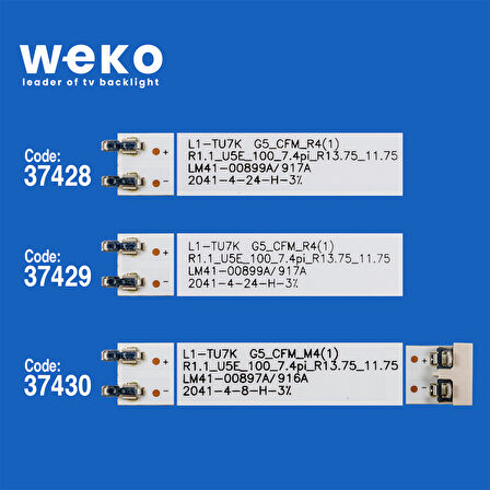 6775 37428X6 37429X6 37430X6 BN96-50310A BN96-50311A BN96-50312A 18 ADET LED BAR