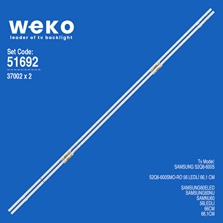 6692 37002X2 S2Q6-600SM0-R0 2 ADET LED BAR TWO COLOR