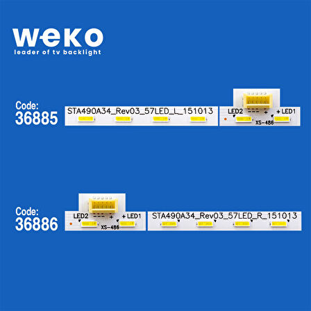 6092 36885X1 36886X1 STA490A34_REV03_57LED_L/R_151013 2 ADET LED BAR