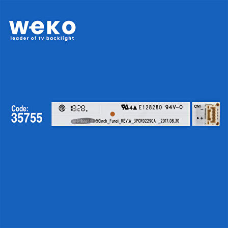 6756 35755X4 LG INNOTEK 50INCH_FUNAİ_REV.A_3PCR02290A 4 ADET LED BAR